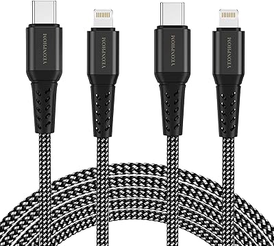 UNIFOAM USB C to Lightning 10 feet, 2 compatible rooms with iPhone 13 14 12 PRO max/mini/11 pro Max/xs max/x, Quick -braided charging cable to USB C.. Get your essentials without leaving home — thanks to DIAYTAR Nigeria.