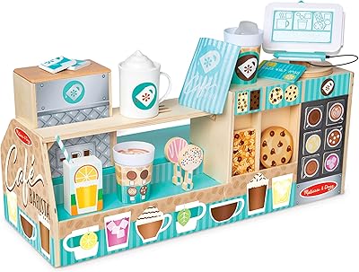Melissa & Doug Cafe Barista wooden toy | Wooden toy for children | Role play | Montessori toy | 3 years and over | Gift for boys and girls.. DIAYTAR Nigeria combines variety, affordability, and speed — making your online shopping experience not only enjoyable but also cost-effective.