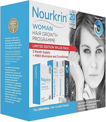 Nourkrin economic pack for women 180 tablets, shampoo and conditioner.. Experience shopping without stress at DIAYTAR NIGERIA's comprehensive and budget-friendly platform.