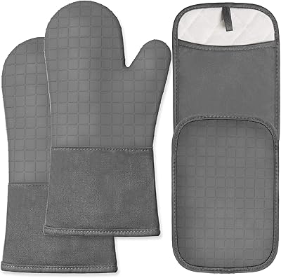 Homoi oven gloves and silicone male for cooking and pastry - set of 4 heat -resistant kitchen gloves, robust with non -slip handle and padded, gray.. Your everyday shopping companion, DIAYTAR NIGERIA offers unbeatable value with nationwide delivery.