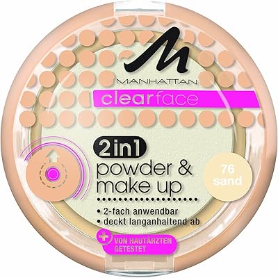 Powder and makeup 2-in-1 Manhattan Clear Face 76 11 g.. Shop the smart way with DIAYTAR NIGERIA's extensive selection and budget-friendly nationwide delivery.