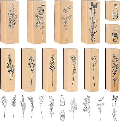 Metori 12 pieces set of Decorative Wooden Decorative Wood Drawber Plants and Flowers.. DIAYTAR Nigeria: Your one-stop online shop with unbeatable prices and nationwide delivery in under 8 days.