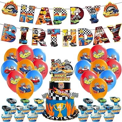 Production of birthday party decorations on the theme of racing cars, party supplies for children's boys with banner, cake decorations and racing car balls.. Fast delivery is our promise — DIAYTAR Nigeria keeps it real.