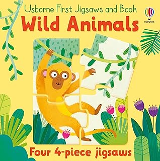 First puzzles and Usborne book: wild animals.. DIAYTAR NIGERIA: Where affordable shopping meets reliable nationwide delivery in less than a week.
