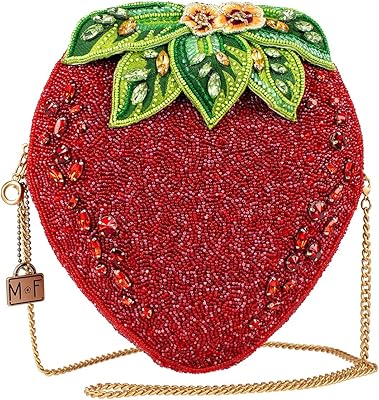 Mary Frances Sweet Berry shoulder bag with strawberry pattern, red, red, red.. Enjoy effortless shopping and speedy delivery with DIAYTAR Nigeria.