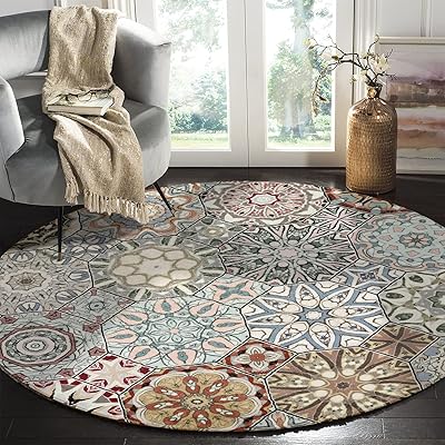 Small traditional round carpets in Lifan wool, soft wool floor mat with non -slip support for sofa, living room, bedroom, modern design, interior decoration.. DIAYTAR NIGERIA brings the marketplace home to you with affordable prices and delivery in 5-8 days.