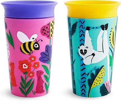 Munchkin Miracle 360 ​​Wild Love Training Cup 9 Oz/266, lot of 2, Bee/Lemurian print.. DIAYTAR NIGERIA brings a world of products to your fingertips with affordable prices and quick delivery.