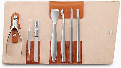 Set of 7 professional stainless steel pedicure knives to remove the cuticles from MR. green.. Experience the future of online shopping with DIAYTAR NIGERIA's extensive product range and competitive pricing.