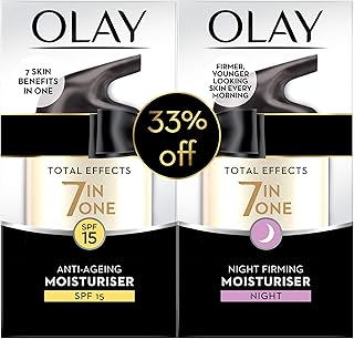 Olyy Total Effects: Anti-aging day cream, 50 g + firming night cream, 50 g.. Great deals and fast delivery — the DIAYTAR Nigeria guarantee.