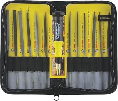 Set of Switzerland Style Limes General Tools 707475, 12 pieces, black, set of 12 pieces and handle.. DIAYTAR NIGERIA: Making online shopping accessible with affordable prices and nationwide delivery service.