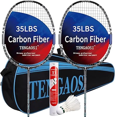 Set of Professional Badminton Tengasi rackets for 2 adult fiber rackets.. Experience shopping without compromise at DIAYTAR NIGERIA, with vast selection and quick delivery.