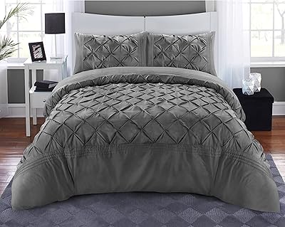 Home Textiles 3 -room bed set in gray microfiber.. DIAYTAR NIGERIA combines extensive variety with budget-friendly prices and prompt nationwide delivery.