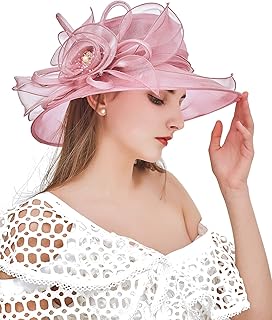Organza church fascinator kentucky derby hats for women floral wedding tea party sunset on a large edge.. Shop with purpose at DIAYTAR NIGERIA, where your money goes further and delivery is always prompt.