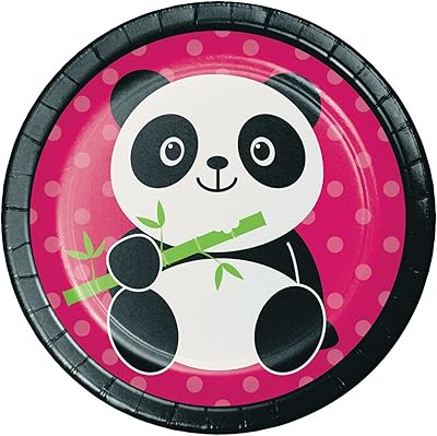 Creative conversion panda lunch plate, 8 pieces, 7 inch diameter.. DIAYTAR NIGERIA transforms online shopping with competitive prices and dependable nationwide delivery.