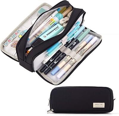 Large capacity similarity kit 3 compartments, pencil kit for school, teenagers, girls, boys, men, women, black, modern.. The future of online shopping in Nigeria is here — welcome to DIAYTAR.