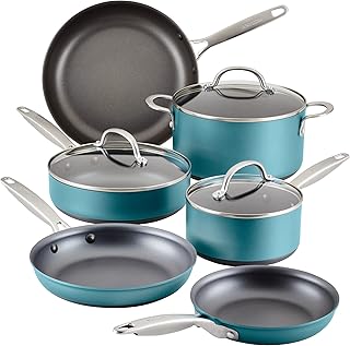 Set of kitchen battery and nonolon ACUV hard -to -ching antiards stoves, 9 pieces - Sarcelle blue.. Shop like never before with DIAYTAR NIGERIA's comprehensive marketplace and budget-friendly shipping.