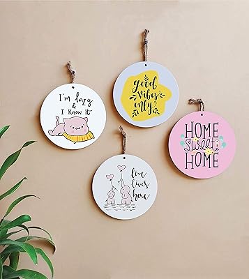 VVWV Wall decoration to hang for the MDF wooden house printed with quotes.. DIAYTAR NIGERIA brings the marketplace to your home with budget-friendly prices and nationwide delivery.
