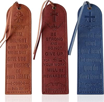 3 leather bookmarks with biblical verses, inspiring motivation gifts, Christmas gifts for men and women, spiritual gifts, Christian religious gifts for men and women.. Elevate your shopping experience with DIAYTAR NIGERIA's vast catalog and budget-friendly options.