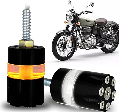 AUTROIZ LED GUN GRIP BAR, Lateral handle light for Royal Enfield Bullet Classic 350, 500, Chrome, Desert Storm, Standard 350, 500, Electra (Orange and White) Lot of 2.. Experience retail therapy without the financial stress at DIAYTAR NIGERIA's budget-friendly marketplace.
