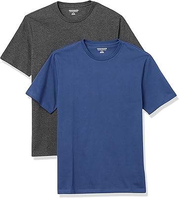 T-shirt with short sleeves and Amazon Essentials for men, pack of 2, canned blue/anthracite, size S.. DIAYTAR NIGERIA brings affordable products to every doorstep with our reliable 5-8 day shipping.