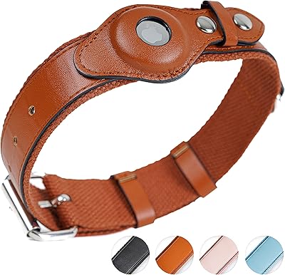 Airtag SAFE PAWS dog necklace support - Our adjustable AIRTAG dog necklace support suitable for small, medium and large dogs - Use our elegant PU leather Airtag leather Airtag necklace to quickly locate your dog (small, brown).. Looking for quality and speed? You’ll find both at DIAYTAR Nigeria.