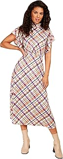 Midaxi dress for women's checkered for women for special occasions.. Discover the convenience of DIAYTAR NIGERIA's vast e-commerce platform with delivery in just 5-8 days.