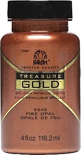 Brilliant metal paint folkart treasure gold, 4 oz, fire opal.. DIAYTAR NIGERIA: Bringing quality products to your doorstep at prices that won't break the bank.
