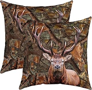 Reversible cushion cover Printed Cerf Fairy Fairy 45.7 x 45.7 cm for bed or sofa, set of 2 cushion covers, tree branches, leaves, wild animals, impulse hunting theme, unique lot, cushion cover for sofa for sofa.. Navigate through thousands of products at pocket-friendly prices with DIAYTAR NIGERIA's easy-to-use platform.