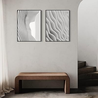 Abstract wall art on canvas with a white and gray frame (black frame).. From fashion trends to home essentials — find it on DIAYTAR Nigeria.