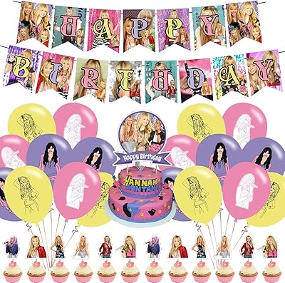 Hannah singer Montana festive decorations, birthday party supplies on the theme of music, including a birthday banner, cupcake decorations, cake decoration, latex and adult latex balloons, party decoration.. Join millions of satisfied shoppers using DIAYTAR Nigeria every day.