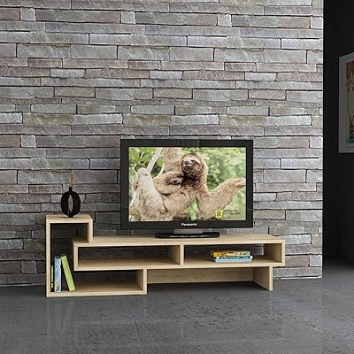 TV cabinet Decorti Tetra, table, suitable for TV screen up to 48 inches, p40 x L136.5 x H42 cm (oak).. Experience the ease of modern shopping with DIAYTAR NIGERIA's vast selection and quick delivery service.