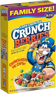 Cap'n Crunch cereals, crunchy berries, 20.5 oz box.. Browse, shop, and receive — DIAYTAR Nigeria keeps it simple.