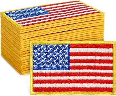 American flag patch, patriotic thermocollant patches (3 x 0.6 x 1.9 inches, 24 pieces).. DIAYTAR NIGERIA brings the marketplace to your home with budget-friendly prices and nationwide delivery.