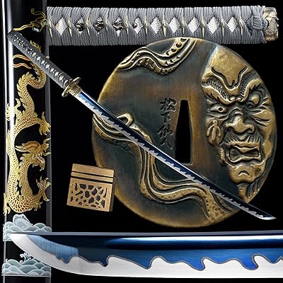 Katana sword done by hand, steel with high carbon content 1095, sword of Japanese samurai, full silk, sword ready for combat, 40 ".. DIAYTAR NIGERIA: Where countless products meet affordable prices and reliable nationwide shipping.