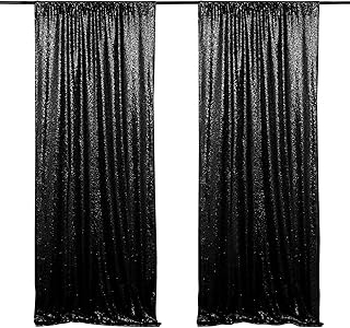 2x8 feet black festive background curtains, glitter Christmas background, seamless photography background, Halloween decor.. Shopping made simple with DIAYTAR NIGERIA's vast selection and budget-friendly nationwide delivery.