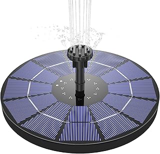 Icytin 3.5 W round solar fountain pump with integrated battery, 6 nozzles, for bird baths, aquarium, pond or garden decoration.. DIAYTAR NIGERIA: Bringing quality products to your doorstep at prices that won't break the bank.