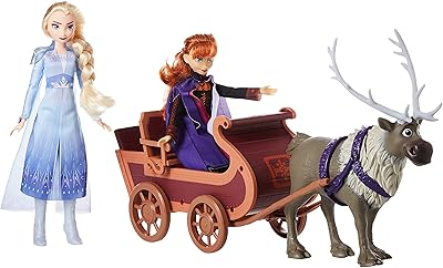 Elsa sliding model dolls and Anna the Snow Queen, Sven and Sisters, inspired by Disney the Snow Queen 2, Multicolore, E5501EU4.. Order today, receive in days — DIAYTAR Nigeria makes it possible.