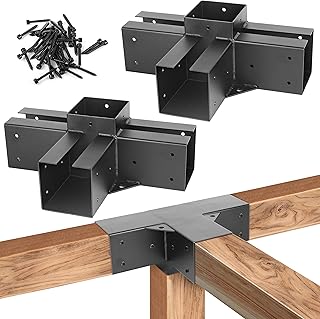 Support kit for pergola 4x4 set of 4 -way steel supports.. DIAYTAR NIGERIA: Making online shopping accessible with affordable prices and nationwide delivery service.