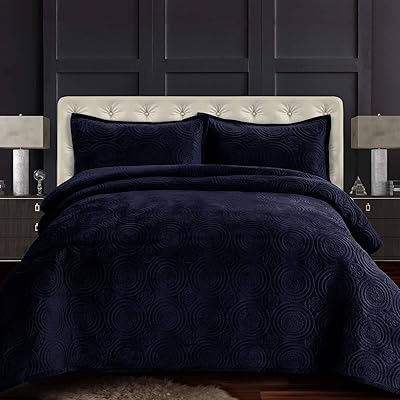 Tribeca Living Lit King size 3 -room queen, 260 g/m2, soft velvet bed set including 1 duvet and 2 pillowcases, 3 -room indigo blue.. DIAYTAR Nigeria offers great deals, a huge product variety, and delivery in under a week.