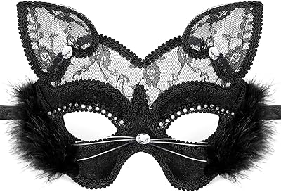 Luxury black cat design masquerade masquerade for Halloween cosplay festival for girls and women.. DIAYTAR Nigeria: Where affordability meets fast and reliable e-commerce service.
