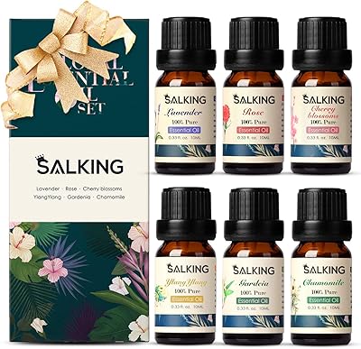 Salking essential oil gift set therapeutic oils 100 % pure for diffuser.. DIAYTAR NIGERIA transforms online retail with our affordable platform and dependable shipping service.