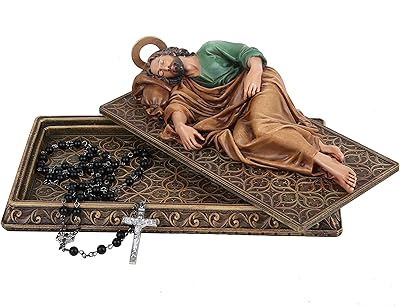 BC Buildclassic Statue of SAINT JOSEPH SUPPORMI with temple base with metal halo, Catholic statues, prayer card holder, 8.8 "L painted by hand (dark color).. Shop smarter with Nigeria's premier e-commerce platform, featuring affordable products delivered nationwide.