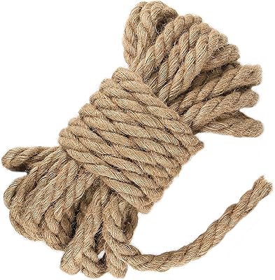 Primifying natural jute rope 16 mm thick, 10 m long, solid and resistant jute string, thick natural string for crafts, cat scratch, collection, suspension and decoration.. No hassle, just shopping — DIAYTAR Nigeria delivers in under 8 days.