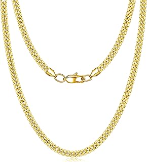 Gold chain for men and children, 5 mm stainless steel channel, Cuban chain for men, gold plated, for men, women and children, super resistant necklace, men's 51 cm, gold plated, without precious stones.. Shop with intention at DIAYTAR NIGERIA, offering thousands of products delivered nationwide in days.