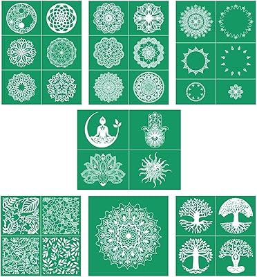 Dgaga mandala screen printing stencils, reusable self-adhesive screen printing, transfers of datura flower mesh, screen printing stencils for wood paint, furniture, DIY interior decoration.. One platform, endless products — welcome to DIAYTAR Nigeria.