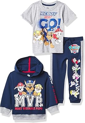 Hooded sweatshirt, jogging pants and 3-piece Nickelodeon 3-piece tracksuit for boys-Baby T-shirt Ensemble.. DIAYTAR NIGERIA delivers what you want at prices you'll love, all within 5-8 days nationwide.
