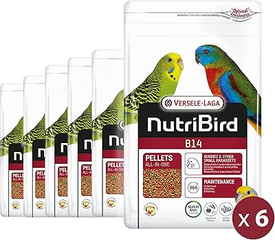 Versel -Laga - Nutribird B14 - Extruded granules - Maintenance food for wavy parrots and other small parakeets (6 x 800 g).. Experience shopping without compromise at DIAYTAR NIGERIA, with vast selection and quick delivery.