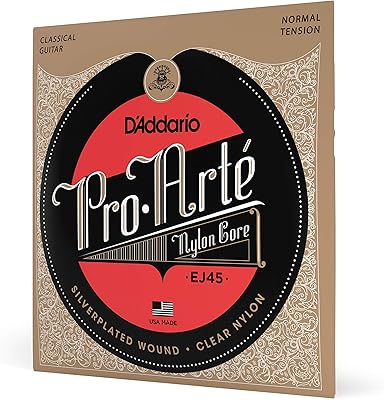 Addario guitar strings - Classic guitar strings Pro Arte - EJ45 - Nylon guitar strings - Silver plated envelope, nylon nucleus - Regular tension, 1 package.. Shop with confidence on DIAYTAR Nigeria — quality products and timely delivery.