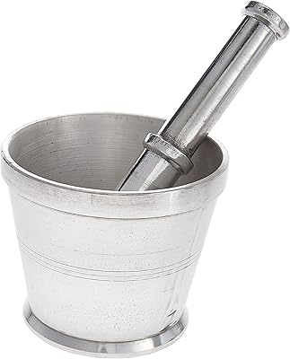 Raj aluminum mortar 13 cm, silver, ram004, 1 room.. DIAYTAR NIGERIA: Your trusted e-commerce partner with extensive product choices and affordable delivery.