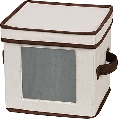 Household Essentials 534 Household cutlery box with lid and handles | Salad box | Natural fabric with brown edges.. Shop everything from A to Z on DIAYTAR Nigeria — delivered nationwide.